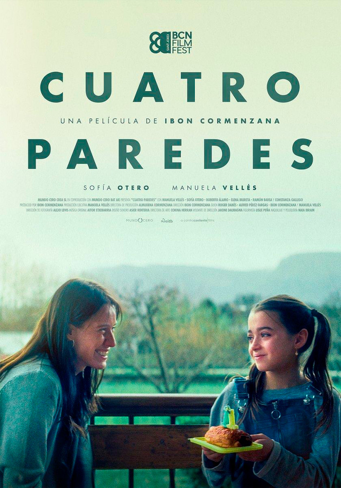 Póster de la película Cuatro Paredes dirigida por los Ibon Cormenzana. Proyecto de marketing de la agencia MuchoFoco.
