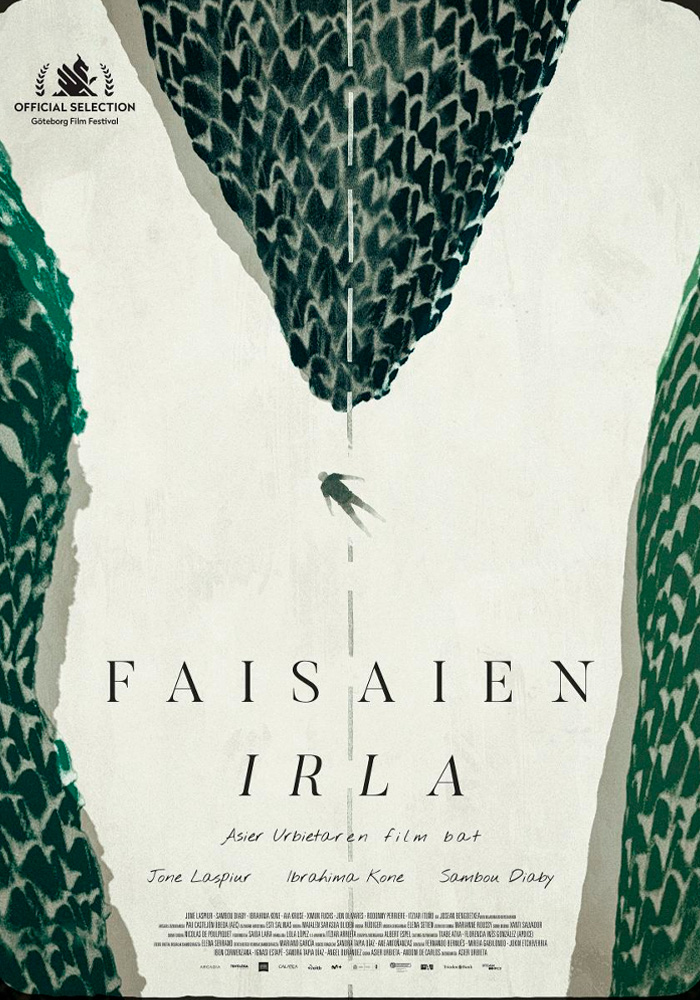 Póster de la película Faisaien Irla dirigida por Asier Urbieta. Proyecto de marketing de la agencia MuchoFoco.