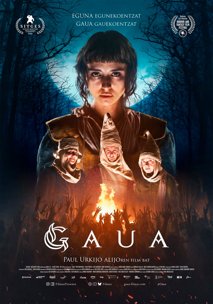 Póster de la película Gaua dirigida por los Paul Urkijo. Proyecto de marketing de la agencia MuchoFoco.
