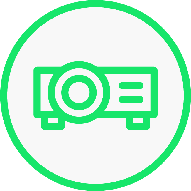 MuchoFoco En lo rural. Ve Cine Vecino. Pantalla itinerante. Proyector