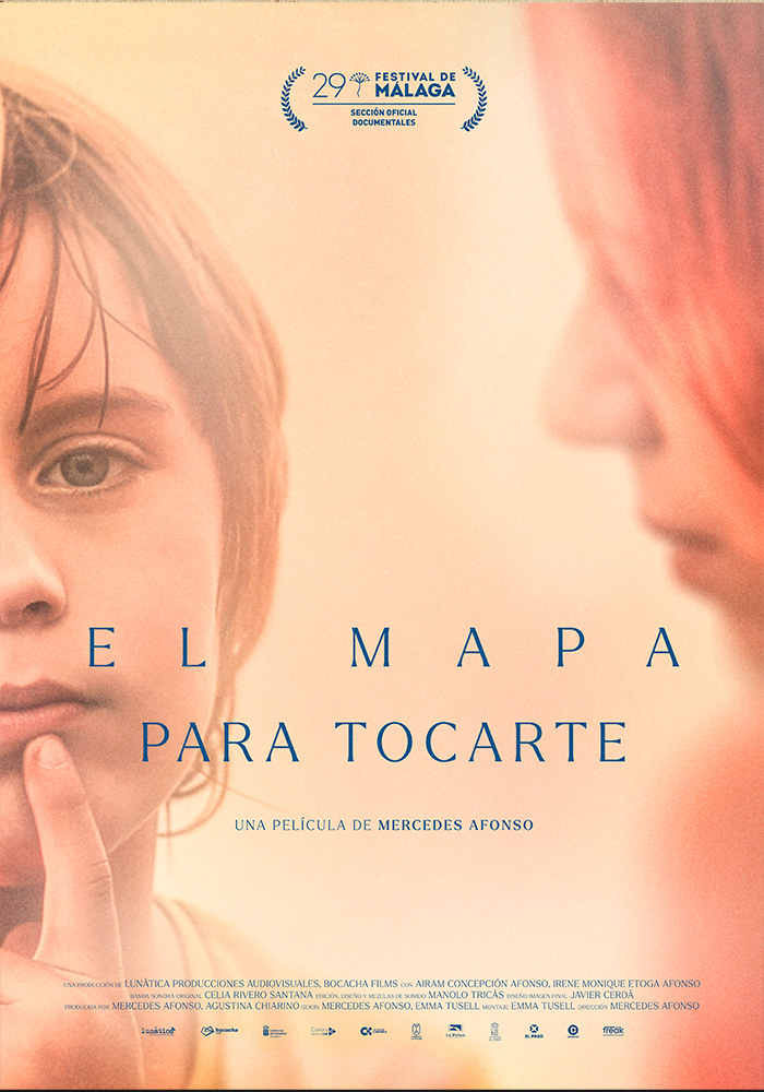 Póster de la película El mapa para tocarte dirigida por Mercedes Afonso. Proyecto de marketing de la agencia MuchoFoco.