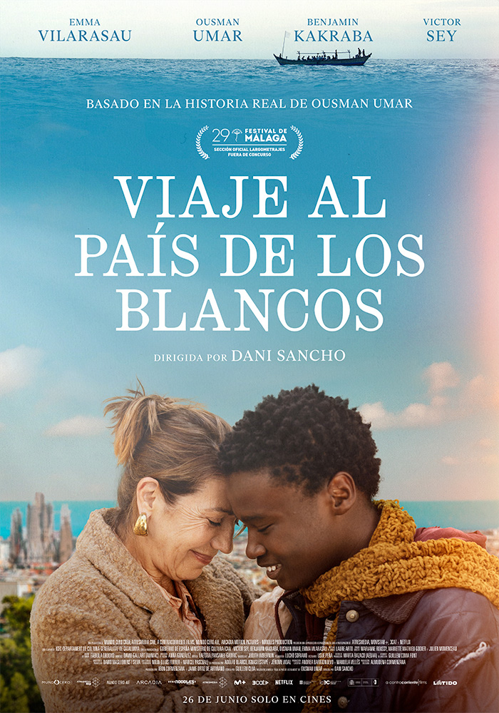 Póster de la película Viaje al pais de los blancos dirigida por Dani Sancho. Proyecto de marketing de la agencia MuchoFoco.